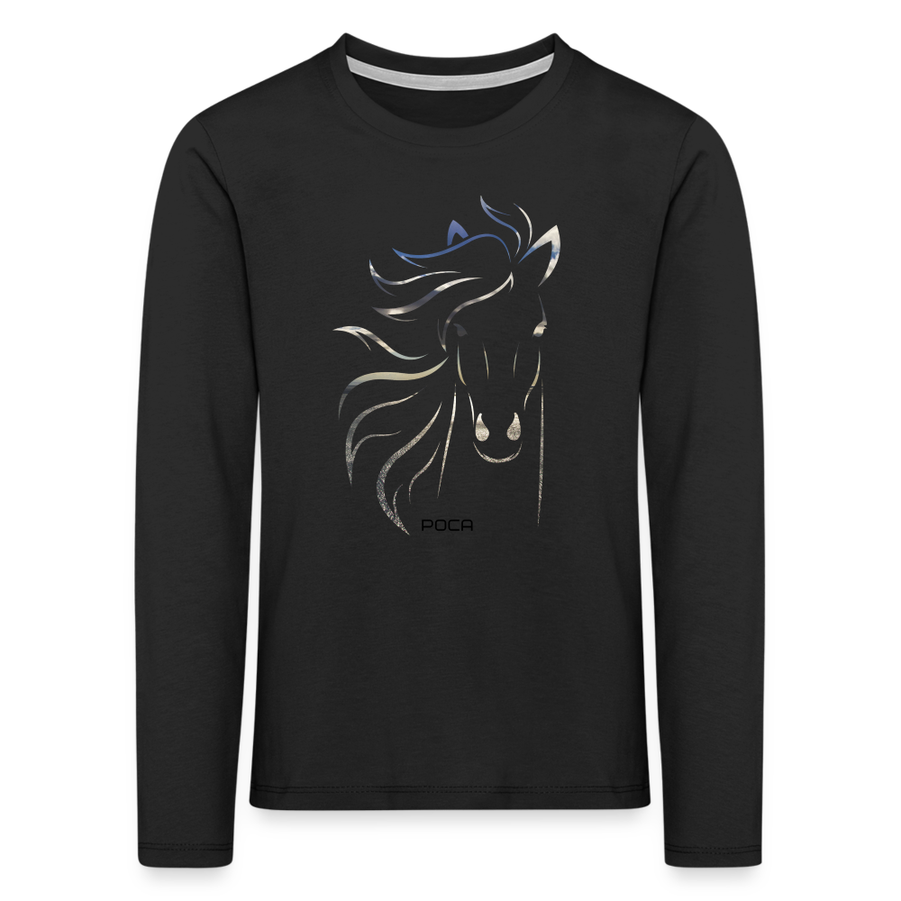 T-shirt manches longues Premium Enfant - noir