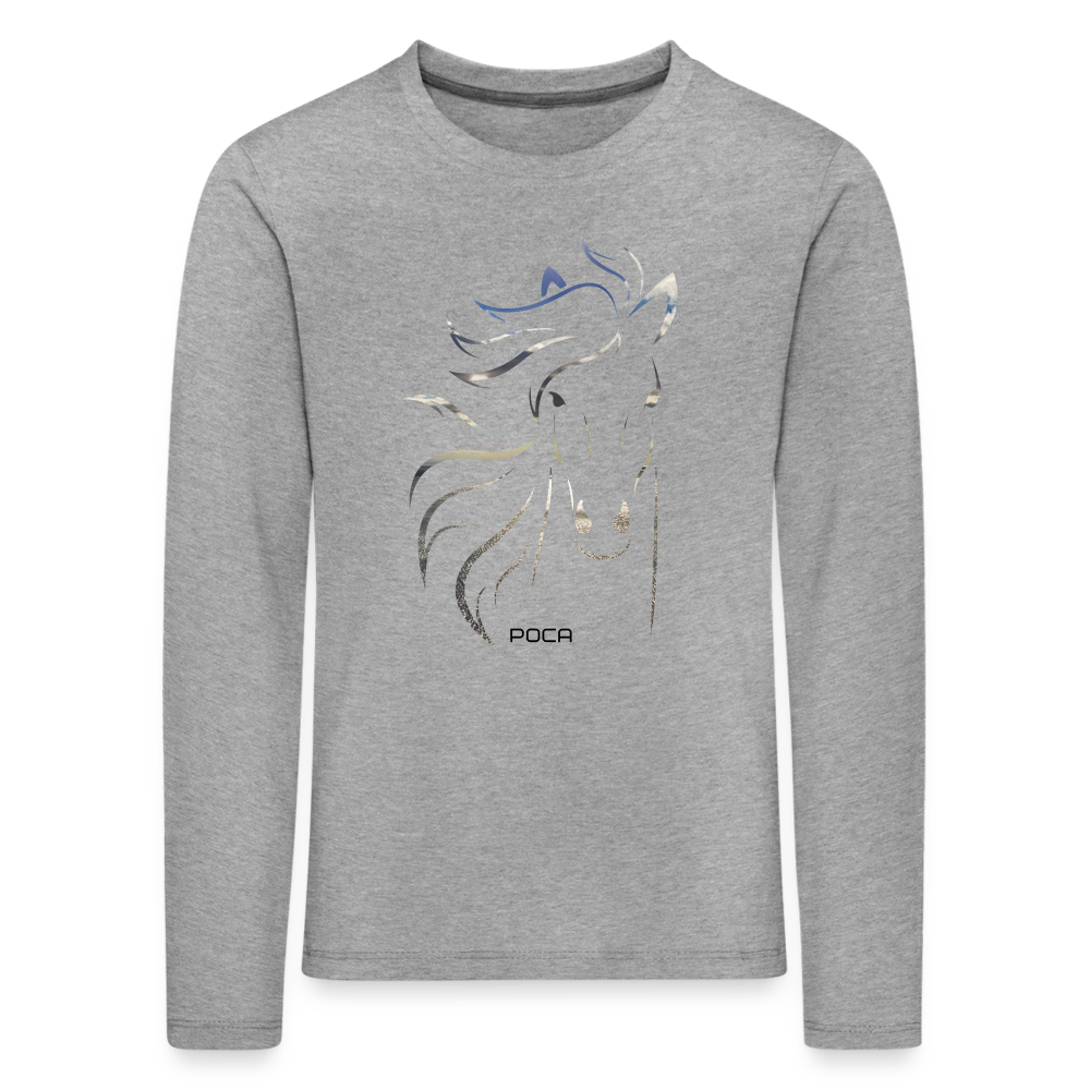T-shirt manches longues Premium Enfant - gris chiné